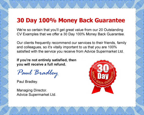 30 Day Money Back Guarantee Template 30 Day Money Back Guarantee Template